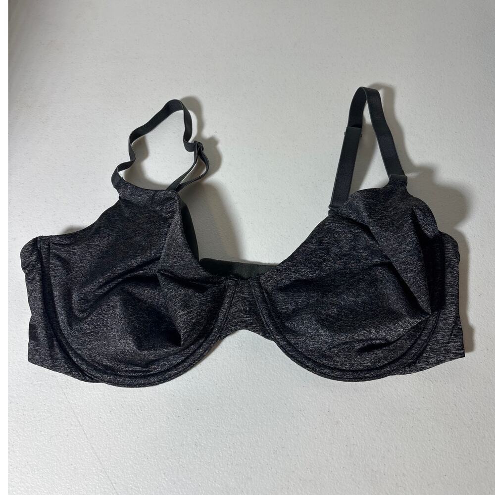 Victoria's Secret Size 36DD Unlined Semi Demi Underwire Bra Dark Gray/Black